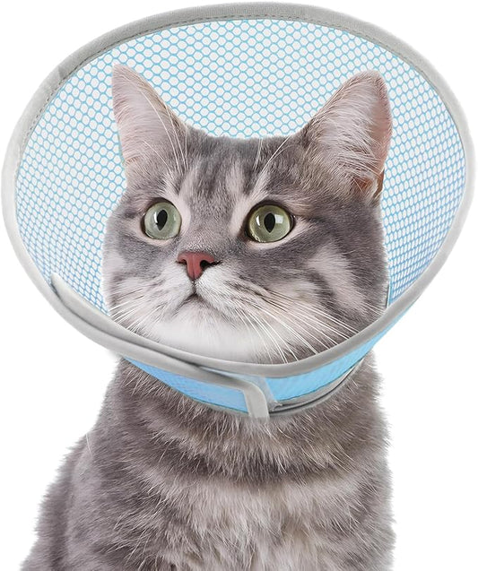 Cat Cone Collar Soft to Stop Licking After Surgery, Waterproof Lightweight Recovery Collar for Cats and Small Dogs, Elizabeth Plastic Cone Alternative, Neck Pillow to Prevent Scratches-PawvioPets