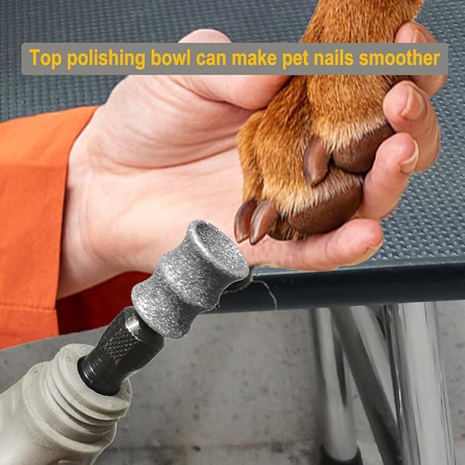 for Dremel - Diamond Dog Nail Grinder Attachment - Painless Pet Nail Trimmer Bits for Large, Medium and Small Dogs & Cats Claw Grooming-PawvioPets