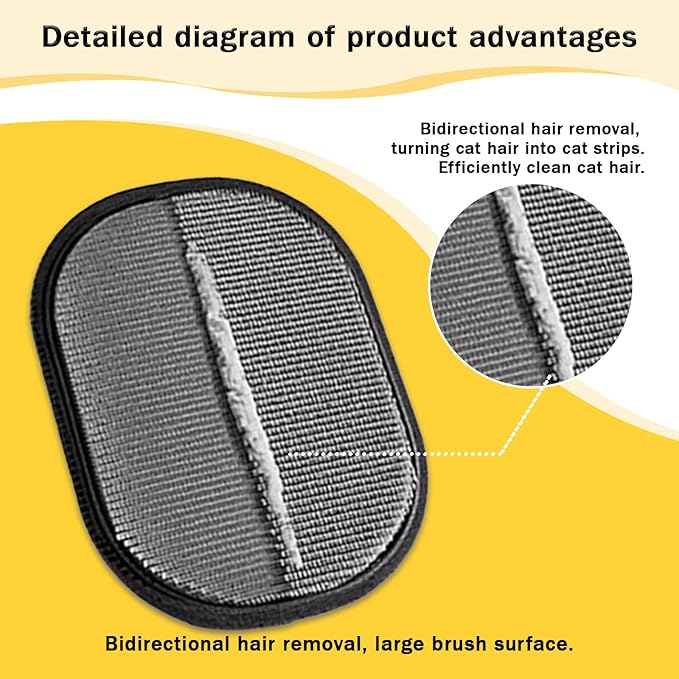 3 Pcs Pet Hair Removal Glove for Cats,Newly Upgraded Reusable Electrostatic Pet Hair Gloves, magic brush pet hair remover Tool for Clothing, Couch, Carpet, Car Seat-PawvioPets