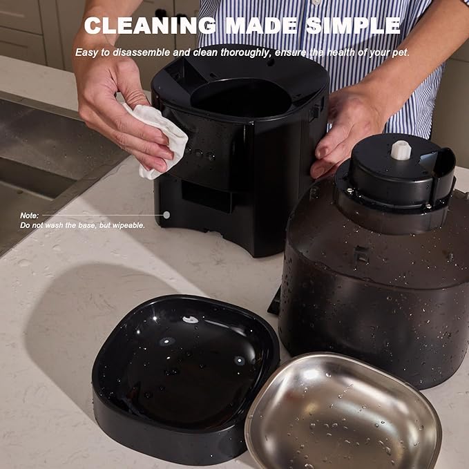 Automatic Cat Feeder with Camera & Voice Interaction, WiFi/App Control, 4L Dry Food Dispenser for Cats & Dogs with Freshness Preservation, Custom Feeding Times & Portions, Dual Power-PawvioPets