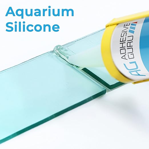 Aquarium Silicone Sealant Clear (2x10.5 floz) 100% Silicone, Waterproof Aquarium Safe, Non-Toxic Fish Tank Glue, Solvent Free, Rapid Curing, Strong Adhesion, Transparent, 2 Pack-PawvioPets
