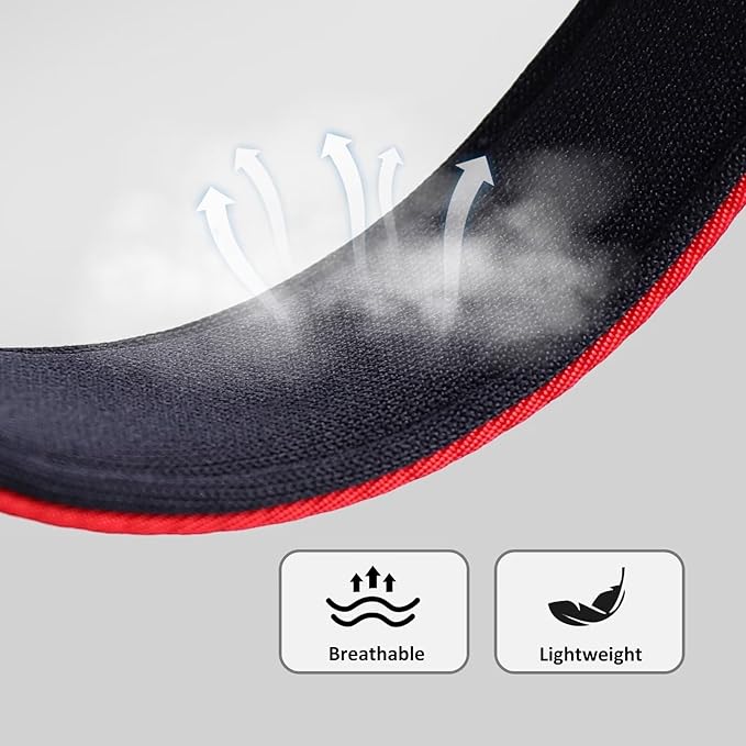 Didog Soft Padded Dog Collars for Medium Dogs, Colorful and Durable Dog Collar with Quick Release Buckle, Light and Breathable for Daily Walking, Red, M-PawvioPets