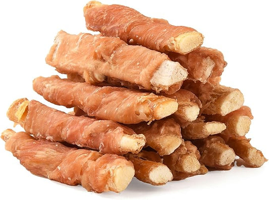 ASMPET Dog Treats Chews, Chicken Wrapped Beef Cartilage, Rawhide Free & Grain Free Dog Snacks 10.6 oz-PawvioPets