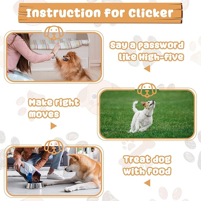 Frienda 18 Pieces Dog Training Clicker, Pet Behavioral Training Clickers with Wrist Strap for Dogs Cats Puppy Birds Horses(Black)-PawvioPets