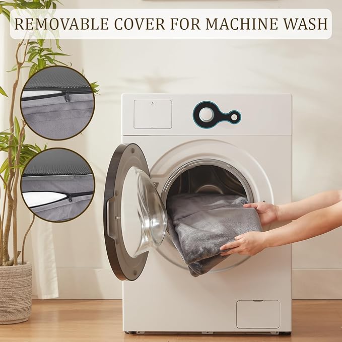 Bedfolks Orthopedic Dog Bed, Waterproof Dog Sofa Bed for Medium Dogs, Egg Foam Pet Couch Bed with Removable Washable Cover and Nonslip Bottom, Dark Grey-PawvioPets