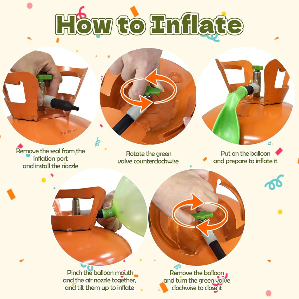 9Line 13L Helium Tank Up To 50 Latex Balloons,Helium Tank For Balloons At Home,50 12-Inch Avocado Green Latex Balloons, 17 Foil Balloons, 1 5.9X3.6Ft Backdrop, 8 Accessory Tools