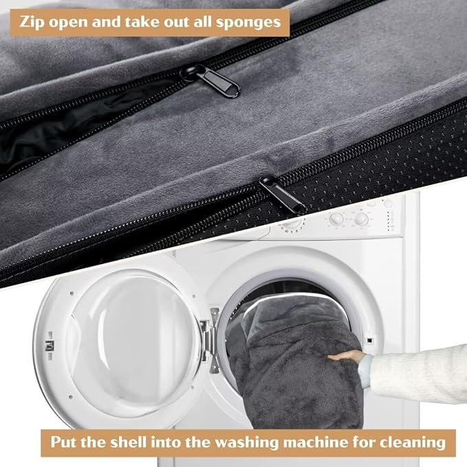 Comfort Expression Cooling Dog Bed, Memory Foam Orthopedic Dogs Beds for Extra Large Dogs, XL Dog Bed with Removable Cover, Waterproof Pet Beds Large with Bolster(X-Large,Leaden Grey)-PawvioPets