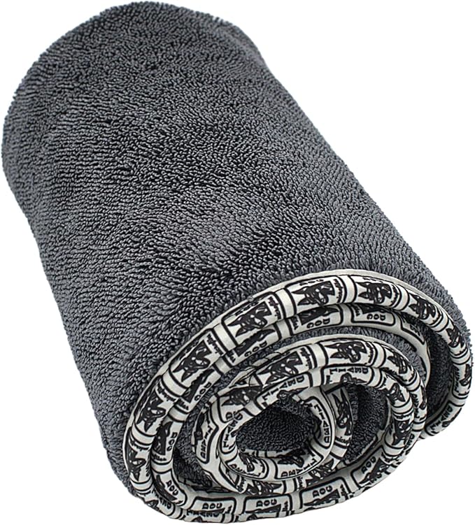 Devil Dog Premium Pet Drying Towel, Ultra-Soft, Highly Absorbent Microfiber Bath Towel for Dogs, Cats, and Other Animals - Gray, Small 16" x 24" 1200GSM 80% 20% Blend-PawvioPets