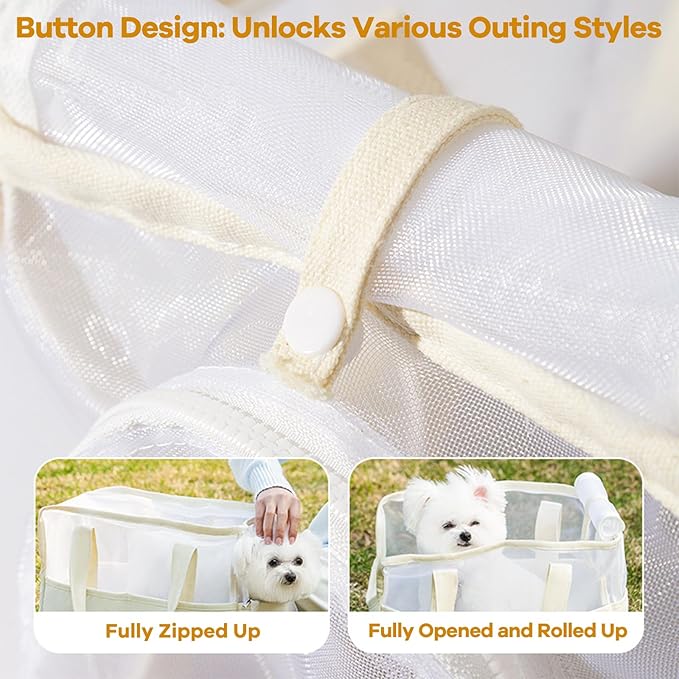 Dog Purse Carrier for Small Dogs Cat Kitty Puppy Rabbit Bunny Dog Cat Bag Carrier for Animals up to 22lbs Soft Sided, Collapsible Pet Carrier Sling for Outing Travel Vet-Sky Blue-PawvioPets