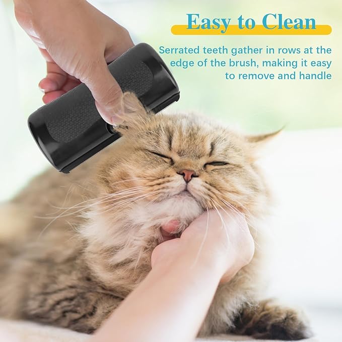 2025 Upgrade Deshedting Dog Brush & Cat Brush - Dog Undercoat Brushs with Comfort Grip, Pet Hair Removal Tool for Shedding - Fits Short Hair Pets (4 Inches)-PawvioPets