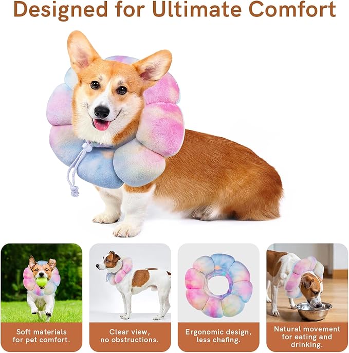 Cat Collar Soft, Adjustable Soft Protective Neck Cats Recovery Cone After Surgery-PawvioPets