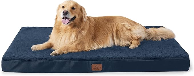 Bedsure XL Dog Beds Large Sized Dog -Orthopedic Flat Extra Large Pet Beds with Removable Washable Cover, Egg Crate Foam Mat, Suitable for Pet Up to 100 lbs-PawvioPets