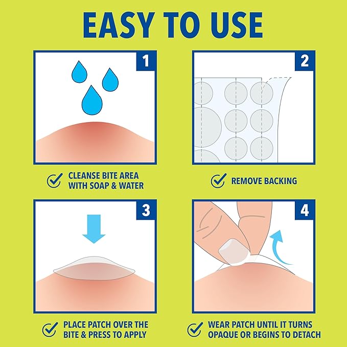 Cutter Bug Bite Patches Itch Relief Hydrocolloid Patches for Kids & Adults, Absorbs Fluids, Helps Heal, Prevents Scratching, Mosquito Itch Relief, Hydrocortisone & Suction Tool Alternative, 51 Count-PawvioPets
