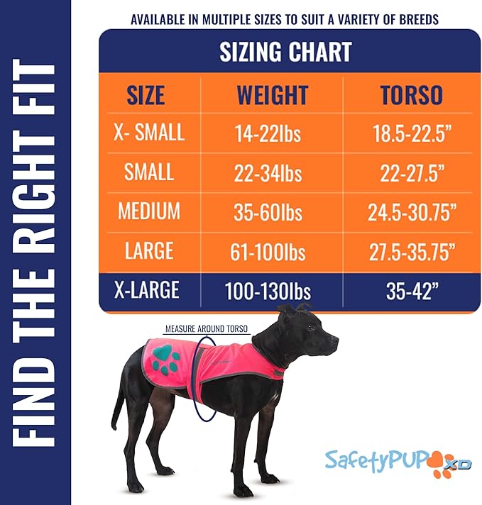 Dog Reflective Vest – Hi-Vis Fluorescent Visibility That Helps to Safeguard Your Pet On/Off Leash in Urban & Rural Areas (Pink, X-Large)-PawvioPets
