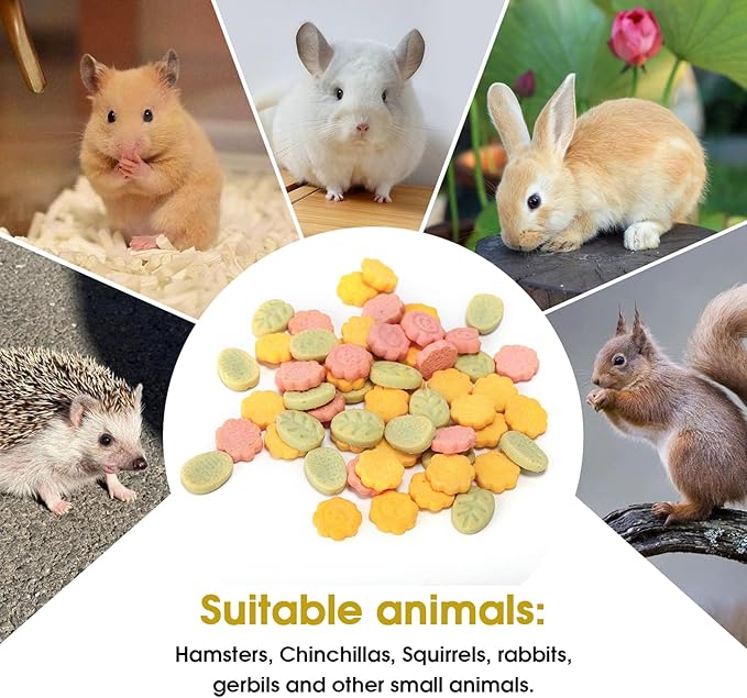 Abizoo 3 Vegetable Chews Treats: Grain Free Natural Snacks with Beet, Carrot, Spinach for Hamsters, Rabbits, Guinea Pigs & Gerbils Crunchy for Digestive Support & Dental Health 1.76oz/50g-PawvioPets