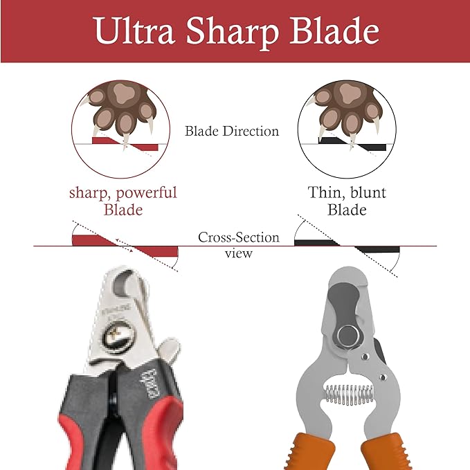 Epica Professional Dog Nail Clipper - Dog Nail Trimmer for Large Dogs - Easy and Safe Pets Grooming Clippers - Cat Claw Trimmer with Safety Guard (Large)-PawvioPets