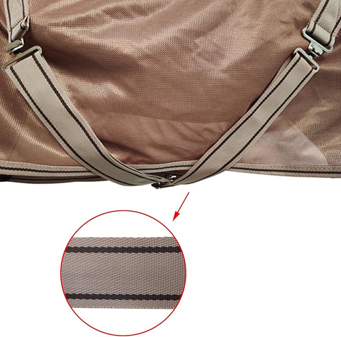 BARN & STABLE Breathable and UV Protective Tear-Resistant Mesh Horse Fly Sheet Comfy Equine Summer Sheet with Removable Web Leg Straps-PawvioPets