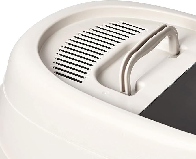 Amazon Basics No-Mess Hooded Cat Litter Box, Standard, Multicolor, 21 in x 16 in x 15 in-PawvioPets