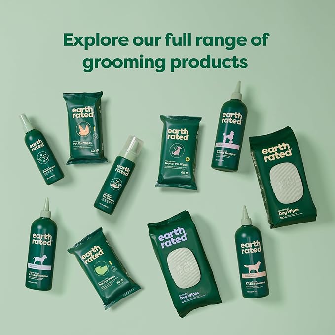 Earth Rated Wrinkle Wipes for Dogs, Perfect for Bulldogs and Pugs, to Cleanse Wrinkles and Folds, Wild Oat Scent, 60 Count-PawvioPets