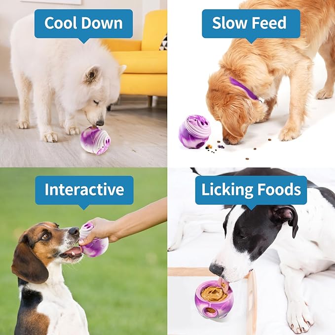 Dog Toy, Frozen Treat Toys, Treat Dispensing Chew Toy for Small Medium Large Dogs, Long-Lasting Interactive to Keep Pup Distracted & Reduces Anxiety, Freezable Fillable Dog Puzzle Toys - Green-PawvioPets