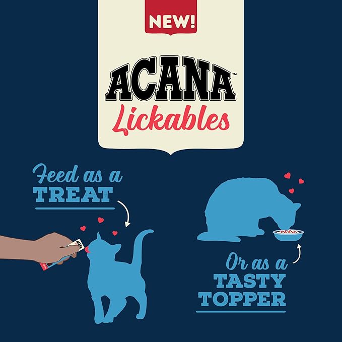 ACANA Lickables Cat Treats Chicken & Tuna Recipe .5oz Tubes (5 Count)-PawvioPets