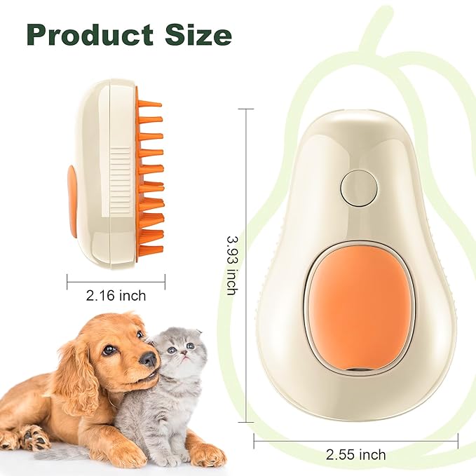 3 In 1 Pet Brush for Shedding, Portable Hair Removal Tool for Cats and Dogs, Deshedding Grooming Brush for Indoor Pets-PawvioPets