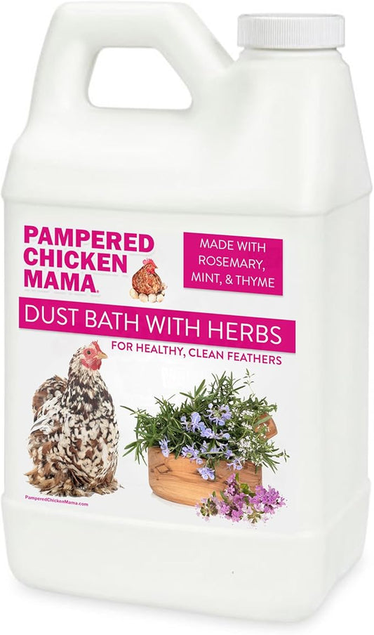 10.5 lb Pampered Chicken Mama Dust Bath with Organic Herbs & Essential Oils for Chickens, Quail, & Poultry | Dust Bath for Chickens to Keep Feathers Clean & Healthy-PawvioPets