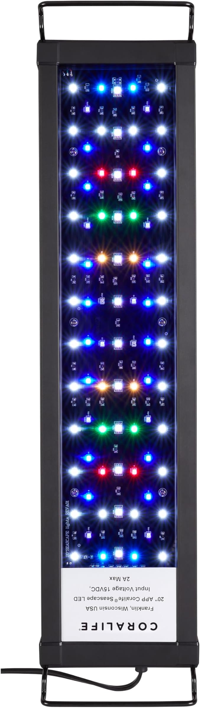 Coralife Fish Tank Aquarium Seascape WiFi/Bluetooth Smart LED Light Fixture, 18-24"-PawvioPets