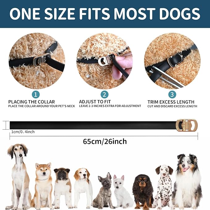 Flea and Tick Collar for Dogs 4 Pack, 32 Months Prevention, Waterproof, Adjustable for Small Medium Large Dogs Puppies (Black and Grey)-PawvioPets