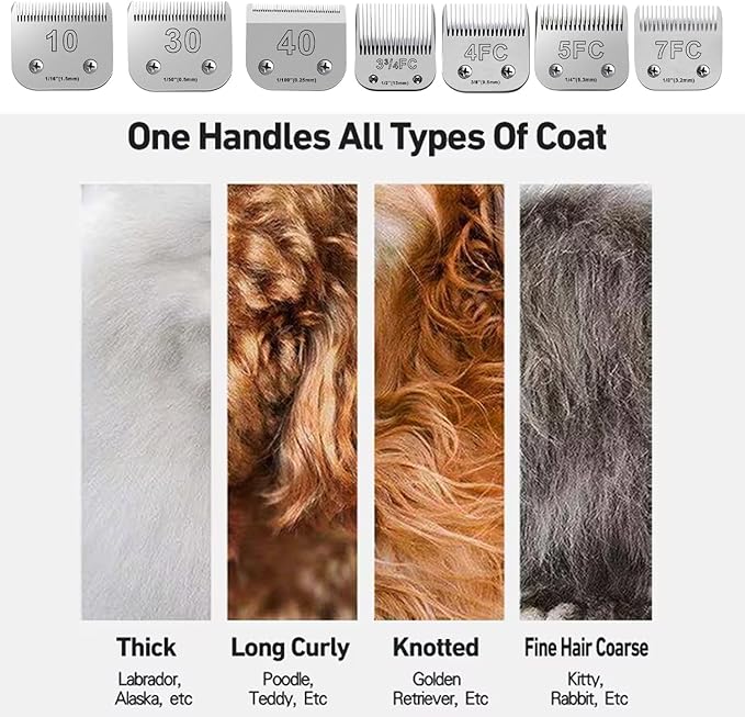 2PCS 30 Blades Dog Grooming Blades Compatible with Andis Dog Clippers,Dog Clipper Blades Compatible with Oster A5,Wahl km10 Dog Clippers for Animal Dog Cat Horse,Stainless-Steel Blade Sharp-PawvioPets