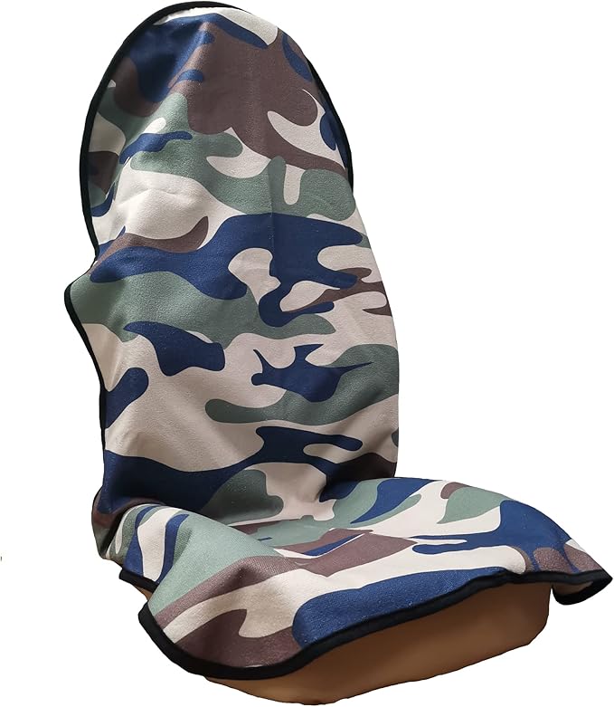 Car Seat Cover Protector Front Seats,for Gym Workout,Running,Swimming,Beach and Hiking,Waterproof Sweat Towel Bucket Seat Covers for Cars SUV Trucks (Camouflage, 1Pcs)-PawvioPets