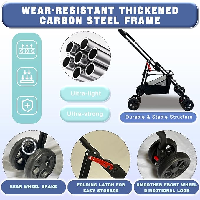 4 Wheels Pet Stroller 4 in 1 Pet Stroller with Detachable Carrier for Small & Medium Dogs Cats up to 55 lbs Easy-Folding Travel Dog Wagon with Car Seat Breathable Mesh,Khaki-PawvioPets