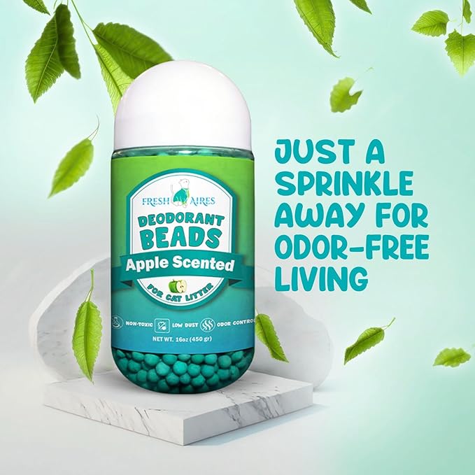 Deodorant Beads - Area Deodorizer for Cat Litter Boxes, Low-Dust, Non-Toxic, Superior Odor Control, Pet-Safe, Cleaner Air-PawvioPets