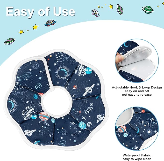 Depets Cat Cone Collar Soft, Adjustable Lightweight Cat Recovery E Collar to Stop Licking for Puppy Rabbit, Waterproof Pet Cone for Small Animal After Surgery Grooming, Neck Girth 9.5 in-PawvioPets