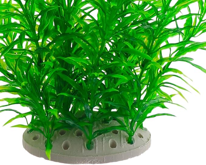 Aquarium Plastic Plants Large, Artificial Plastic Long Fish Tank Plants Decoration Ornaments Safe for All Fish 21 Inches Tall (J07 Green)-PawvioPets