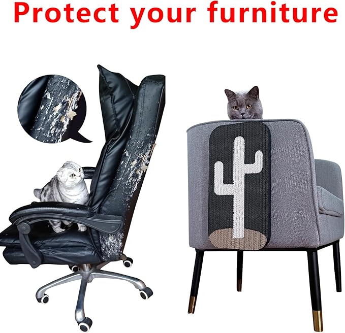 4 Pcs Cat Scratcher Wall Mounted Scratch Pad +Cat Scratcher Box Door Cat Nail File Scratcher for Wall Modern Cute Cardboard Vertical Cat Scratching Post, Furniture Protector-PawvioPets