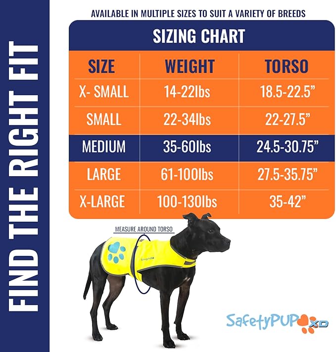 Dog Reflective Vest – Hi-Vis Fluorescent Visibility That Helps to Safeguard Your Pet On/Off Leash in Urban & Rural Areas (Yellow, Medium)-PawvioPets