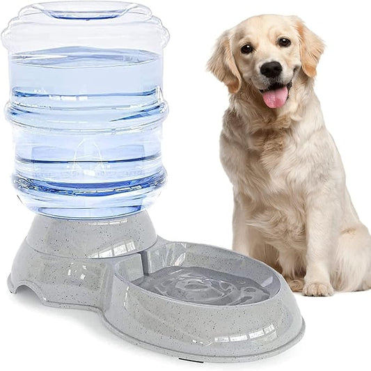 Dog Water Bowl Dispenser,3 Gallon/ 11L Pet Water Dispenser Station for Large Dogs and Cats,Gravity Automatic Feeder,Large Size Dog Drinking Fountain-PawvioPets