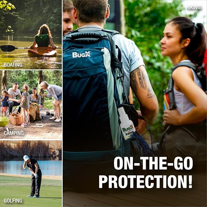 CoreTex Bug X FR DEET-Free Insect Repellent Spray - 4oz Bottle of Natural Geranium Oil to Protect Against Mosquitoes, Flies & Fleas - Travel Size Bug Repellent Spray Bottle-PawvioPets