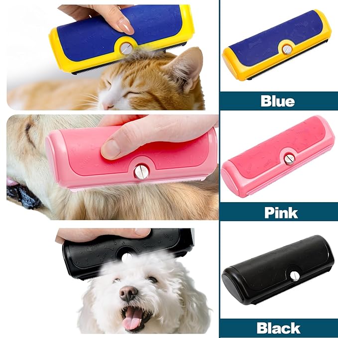 Deshedding Dog Brush, Pet Hair Remover for Dogs, Cats, and Horses, Grooming Tool for Short and Long Hair, Black-PawvioPets