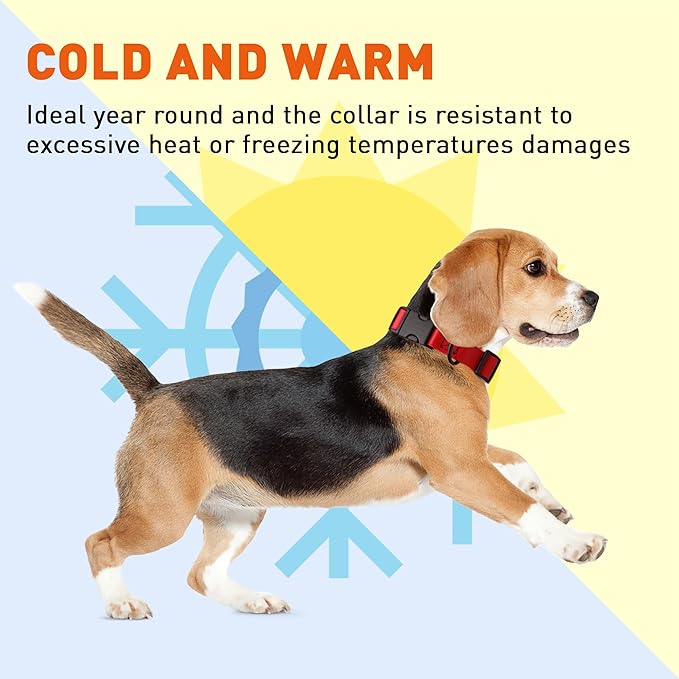 Dogline Biothane Waterproof Dog Collar with Quick Release Buckle Strong Coated Nylon Webbing with Odor- Proof for Easy Care Easy to Clean Fits Small Medium or Large Dogs, Red 1" W 15-23" L-PawvioPets