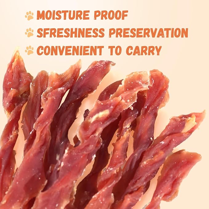 Duck Jerky Dog Treats, Natural Healthy Duck Twisted Strips with 1% Taurine, High Protain Low Fat Dog Training Rewards Treats for Small Medium Large Breeds, 10.6 oz-PawvioPets