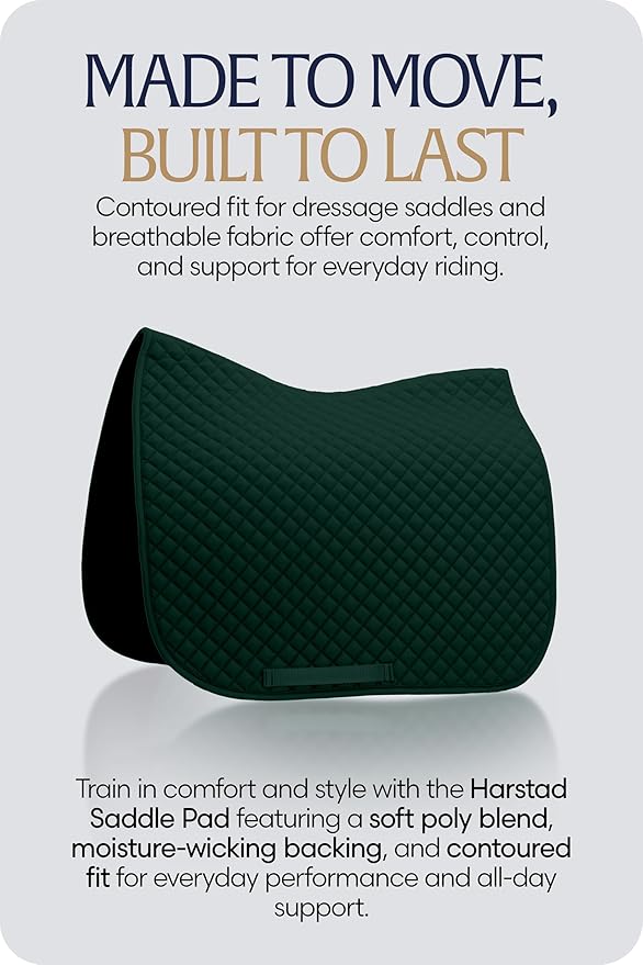 Equinavia Harstad Dressage Saddle Pad | Classic & Durable | Moisture-Wicking Tricot Backing-PawvioPets