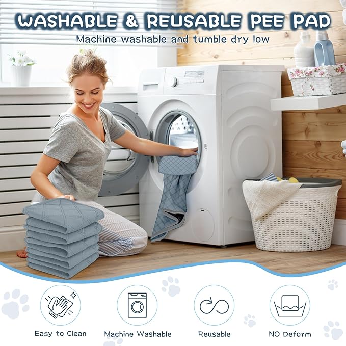 3 Packs Washable Guinea Pig Cage Liners, Waterproof Guinea Pig Pee Pads Reusable Absorbent Bedding Anti Slip Mats for Small Animals Bunny Rabbit Hamster (47 x 24in)-PawvioPets