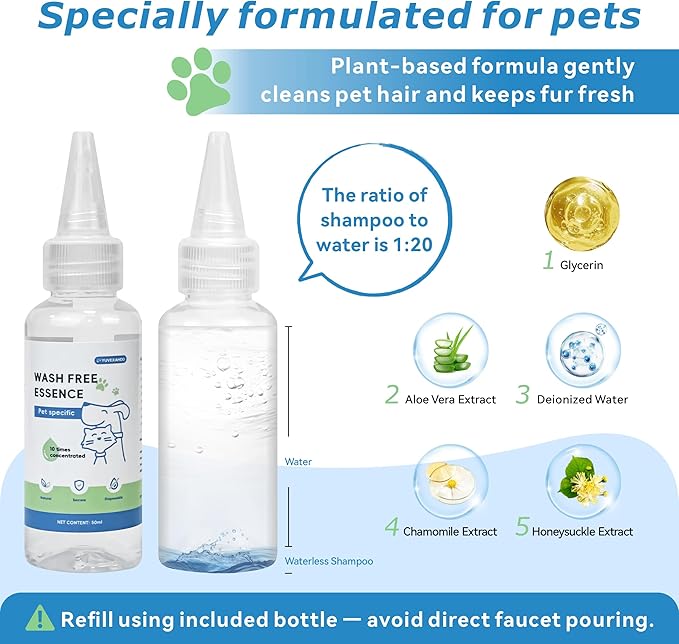 4-in-1 Pet Steam Brush for Dog & cat brush for shedding，Spray Hair Removal Comb with Waterless Shampoo–Self-Cleaning Pet Grooming Tool for Shedding, Anti-Static & Skin-Friendly Design-PawvioPets