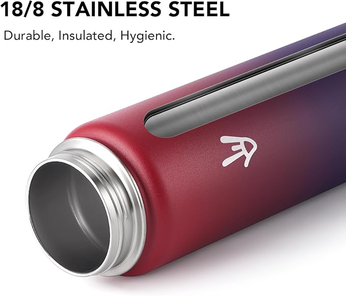 Enerbone 32 oz Insulated Water Bottle, Stainless Steel Bottle with Carrying Strap, Double-Wall Vacuum Insulation Design, Leakproof Sports Bottle with Straw, Keep Drinks Cold or Hot for Hours-PawvioPets