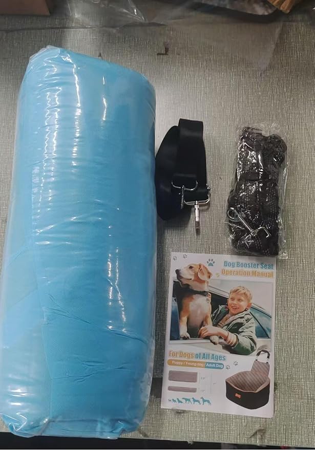 COCASES Dog Car Seats for Small Medium Dogs, Height-Adjustable Dog Booster Car Seat, Detachable and Washable Car Dog Bed with Seat Belt for Pet Under 35lbs Car Trip-PawvioPets