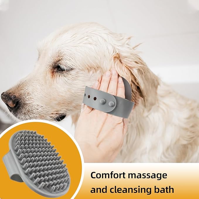 Dog Brush for Shedding,9 PCS in One Pet Slicker Hair Brush Kit with Pet Nail Clipper and File - Dog Cat Grooming Deshedding Undercoat Rake Brush Comb for All Small Large Dogs Cats Grey-PawvioPets