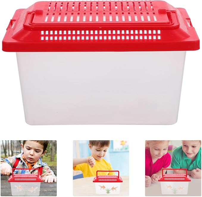 FRCOLOR 2pcs plastic turtle fish tank turtle aquarium acrylic reptile cage amphibians habitat clear reptile breed container gecko habitat glass container Turtle Tank household breeding box-PawvioPets