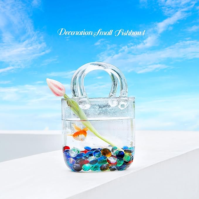 2LB Mixed Color Flat Glass Marbles for Vases, Mancala Stones Gemstone Beads Vase Filler Decorative Glass Pebbles for Fish Tank, DIY Crafts, Mosaics, Aquarium Decor Rocks, Candle Holders-PawvioPets